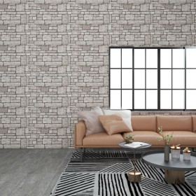 3D wall panels with gray brick design, 11 pieces EPS by , Wall covering - Ref: Foro24-147205, Price: 187,19 €, Discount: %