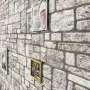3D wall panels with gray brick design, 11 pieces EPS by , Wall covering - Ref: Foro24-147205, Price: 191,28 €, Discount: %