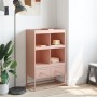 Aparador de acero laminado en frío rosa 68,5x39x111,5 cm de , Aparadores - Ref: Foro24-846603, Precio: 99,15 €, Descuento: %
