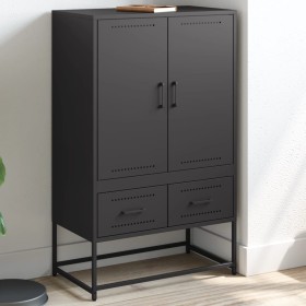 Kaltgewalzter schwarzer Stahlschrank 68x39x111,5 cm von , Sideboards - Ref: Foro24-846608, Preis: 152,01 €, Rabatt: %