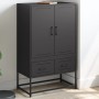 Kaltgewalzter schwarzer Stahlschrank 68x39x111,5 cm von , Sideboards - Ref: Foro24-846608, Preis: 152,01 €, Rabatt: %