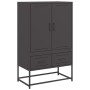 Kaltgewalzter schwarzer Stahlschrank 68x39x111,5 cm von , Sideboards - Ref: Foro24-846608, Preis: 152,01 €, Rabatt: %