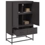 Kaltgewalzter schwarzer Stahlschrank 68x39x111,5 cm von , Sideboards - Ref: Foro24-846608, Preis: 152,01 €, Rabatt: %