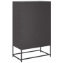 Kaltgewalzter schwarzer Stahlschrank 68x39x111,5 cm von , Sideboards - Ref: Foro24-846608, Preis: 152,01 €, Rabatt: %