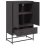 Kaltgewalzter schwarzer Stahlschrank 68x39x111,5 cm von , Sideboards - Ref: Foro24-846608, Preis: 152,01 €, Rabatt: %