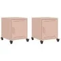 Nachttische, 2 Stück, rosa Stahl, 36x39x43,5 cm. von , Nachttische - Ref: Foro24-846617, Preis: 74,78 €, Rabatt: %