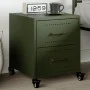 Bedside table in olive green steel, 36x39x43.5 cm by , Nightstands - Ref: Foro24-846634, Price: 55,41 €, Discount: %