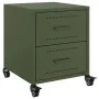 Mesita de noche acero verde oliva 36x39x43,5 cm de , Mesitas de noche - Ref: Foro24-846634, Precio: 54,89 €, Descuento: %