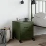 Bedside table in olive green steel, 36x39x43.5 cm by , Nightstands - Ref: Foro24-846634, Price: 55,41 €, Discount: %