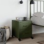 Nachttisch aus olivgrünem Stahl, 36x39x43,5 cm. von , Nachttische - Ref: Foro24-846634, Preis: 55,41 €, Rabatt: %