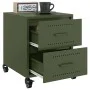 Mesita de noche acero verde oliva 36x39x43,5 cm de , Mesitas de noche - Ref: Foro24-846634, Precio: 54,89 €, Descuento: %