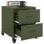 Nachttisch aus olivgrünem Stahl, 36x39x43,5 cm. von , Nachttische - Ref: Foro24-846634, Preis: 55,41 €, Rabatt: %