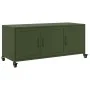TV-Möbel aus kaltgewalztem Stahl in Olivgrün, 100,5x39x43,5 cm. von , TV-Möbel - Ref: Foro24-846648, Preis: 125,66 €, Rabatt: %