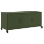 TV-Möbel aus kaltgewalztem Stahl in Olivgrün, 100,5x39x43,5 cm. von , TV-Möbel - Ref: Foro24-846648, Preis: 122,60 €, Rabatt: %