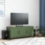 TV-Möbel aus kaltgewalztem Stahl in Olivgrün, 100,5x39x43,5 cm. von , TV-Möbel - Ref: Foro24-846648, Preis: 125,66 €, Rabatt: %