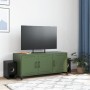 TV-Möbel aus kaltgewalztem Stahl in Olivgrün, 100,5x39x43,5 cm. von , TV-Möbel - Ref: Foro24-846648, Preis: 122,60 €, Rabatt: %