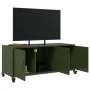 TV-Möbel aus kaltgewalztem Stahl in Olivgrün, 100,5x39x43,5 cm. von , TV-Möbel - Ref: Foro24-846648, Preis: 125,66 €, Rabatt: %