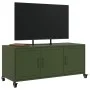 TV-Möbel aus kaltgewalztem Stahl in Olivgrün, 100,5x39x43,5 cm. von , TV-Möbel - Ref: Foro24-846648, Preis: 125,66 €, Rabatt: %