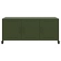 TV-Möbel aus kaltgewalztem Stahl in Olivgrün, 100,5x39x43,5 cm. von , TV-Möbel - Ref: Foro24-846648, Preis: 122,60 €, Rabatt: %