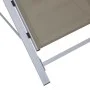 Loungers with table 2 units taupe gray aluminum by vidaXL, Loungers - Ref: Foro24-310538, Price: 213,63 €, Discount: %