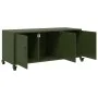 TV-Möbel aus kaltgewalztem Stahl in Olivgrün, 100,5x39x43,5 cm. von , TV-Möbel - Ref: Foro24-846648, Preis: 125,66 €, Rabatt: %