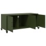TV-Möbel aus kaltgewalztem Stahl in Olivgrün, 100,5x39x43,5 cm. von , TV-Möbel - Ref: Foro24-846648, Preis: 122,60 €, Rabatt: %