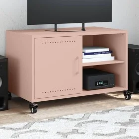 TV-Möbel aus kaltgewalztem Stahl in Rosa, 68x39x43,5 cm. von , TV-Möbel - Ref: Foro24-846669, Preis: 64,83 €, Rabatt: %