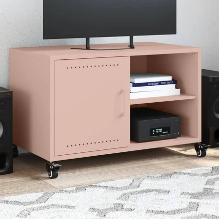 TV-Möbel aus kaltgewalztem Stahl in Rosa, 68x39x43,5 cm. von , TV-Möbel - Ref: Foro24-846669, Preis: 64,83 €, Rabatt: %