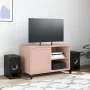 TV-Möbel aus kaltgewalztem Stahl in Rosa, 68x39x43,5 cm. von , TV-Möbel - Ref: Foro24-846669, Preis: 64,83 €, Rabatt: %