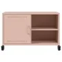 TV stand made of cold-rolled steel in pink, measuring 68x39x43.5 cm. by , TV Furniture - Ref: Foro24-846669, Price: 64,83 €, ...