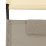 Doppelliege mit Textilene-Markise in Taupegrau und Creme von vidaXL, Liegen - Ref: Foro24-310549, Preis: 251,52 €, Rabatt: %