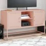 Steel TV stand in pink, 100.5x39x60.5 cm by , TV Furniture - Ref: Foro24-846513, Price: 99,73 €, Discount: %