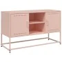 Steel TV stand in pink, 100.5x39x60.5 cm by , TV Furniture - Ref: Foro24-846513, Price: 99,73 €, Discount: %