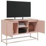 Steel TV stand in pink, 100.5x39x60.5 cm by , TV Furniture - Ref: Foro24-846513, Price: 99,73 €, Discount: %