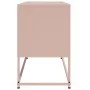 Steel TV stand in pink, 100.5x39x60.5 cm by , TV Furniture - Ref: Foro24-846513, Price: 99,73 €, Discount: %