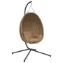 Hanging egg chair with fabric and steel taupe gray support by , Garden rockers - Ref: Foro24-4007400, Price: 193,77 €, Discou...