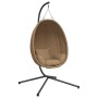 Hängender Eierstuhl mit Stoff- und Stahltaupegestell. von , Gartenwippen - Ref: Foro24-4007400, Preis: 197,34 €, Rabatt: %