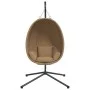 Hanging egg chair with fabric and steel taupe gray support by , Garden rockers - Ref: Foro24-4007400, Price: 193,77 €, Discou...