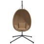 Hängender Eierstuhl mit Stoff- und Stahltaupegestell. von , Gartenwippen - Ref: Foro24-4007400, Preis: 197,34 €, Rabatt: %