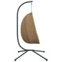 Hanging egg chair with fabric and steel taupe gray support by , Garden rockers - Ref: Foro24-4007400, Price: 193,77 €, Discou...