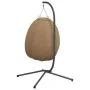 Hanging egg chair with fabric and steel taupe gray support by , Garden rockers - Ref: Foro24-4007400, Price: 193,77 €, Discou...
