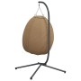 Hängender Eierstuhl mit Stoff- und Stahltaupegestell. von , Gartenwippen - Ref: Foro24-4007400, Preis: 197,34 €, Rabatt: %