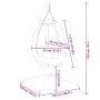 Hanging egg chair with fabric and steel taupe gray support by , Garden rockers - Ref: Foro24-4007400, Price: 193,77 €, Discou...