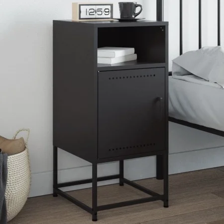 Nachttisch aus schwarzem Stahl 36x39x78 cm von , Nachttische - Ref: Foro24-846566, Preis: 67,70 €, Rabatt: %