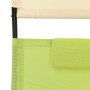 Doppelte Sonnenliege mit grüner und cremefarbener Textilene-Markise von vidaXL, Liegen - Ref: Foro24-310550, Preis: 235,94 €,...