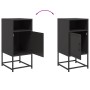 Mesita de noche acero negra 36x39x78 cm de , Mesitas de noche - Ref: Foro24-846566, Precio: 71,79 €