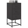 Bedside tables 2 units black steel 36x39x78 cm by , Nightstands - Ref: Foro24-846579, Price: 112,99 €, Discount: %