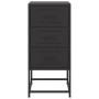 Nachttische, 2 Stück, Schwarz, aus Stahl, 36x39x78 cm. von , Nachttische - Ref: Foro24-846579, Preis: 114,10 €, Rabatt: %