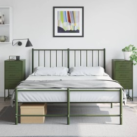 Nachttische, 2 Stück, Olivengrün, aus Stahl, 36x39x78 cm. von , Nachttische - Ref: Foro24-846587, Preis: 120,20 €, Rabatt: %