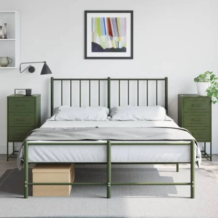 Nachttische, 2 Stück, Olivengrün, aus Stahl, 36x39x78 cm. von , Nachttische - Ref: Foro24-846587, Preis: 119,04 €, Rabatt: %